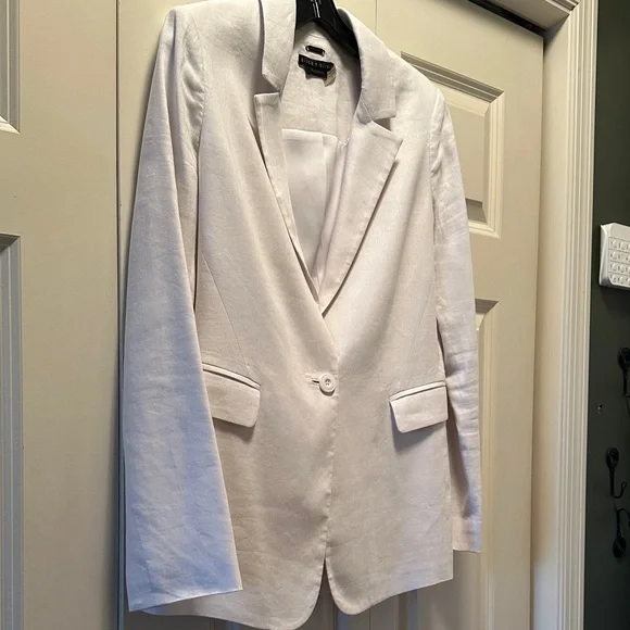 Alice + Olivia White Linen Blazer - Picture 3 of 3